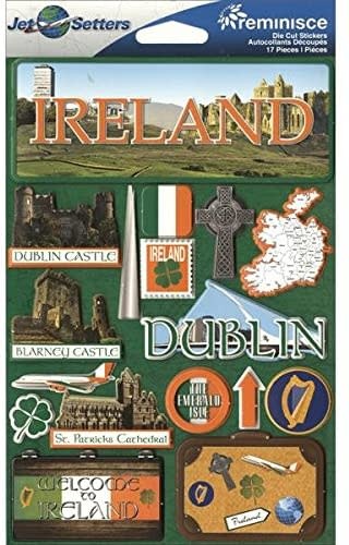 DESIGNS BY REMINISCE REMINISCE JET SETTERS IRELAND DIMENSIONAL STICKERS