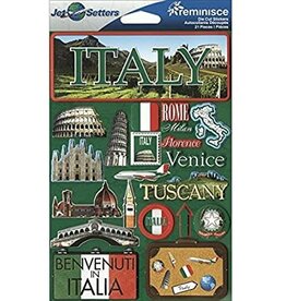 REMINISCE REMINISCE JET SETTERS ITALY DIMENSIONAL STICKERS