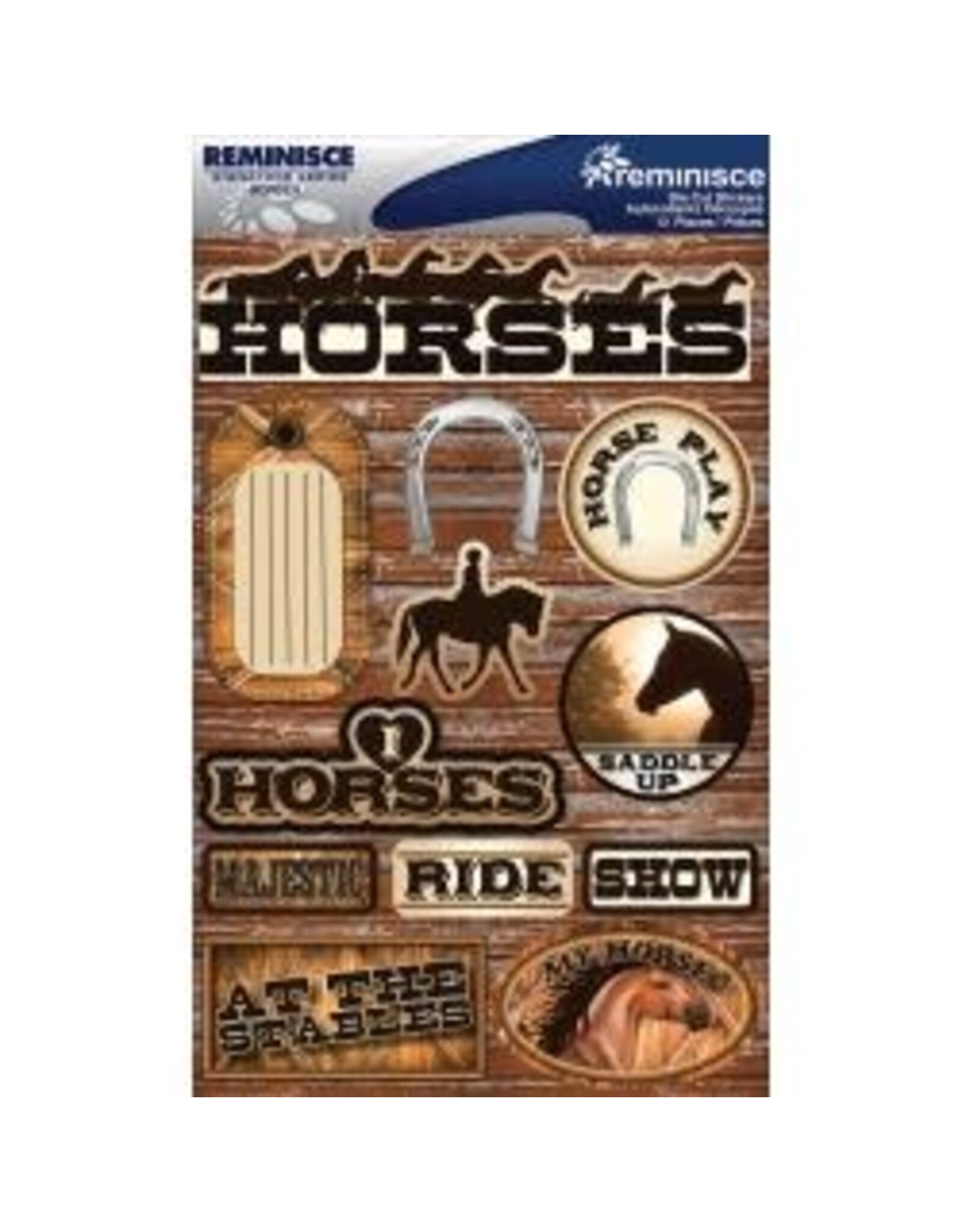 REMINISCE REMINISCE SIGNATURE SERIES HORSES DIE-CUT STICKERS