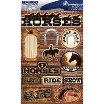 DESIGNS BY REMINISCE REMINISCE SIGNATURE SERIES HORSES DIE-CUT STICKERS
