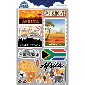 DESIGNS BY REMINISCE REMINISCE JET SETTERS AFRICA 3.0 3D STICKERS
