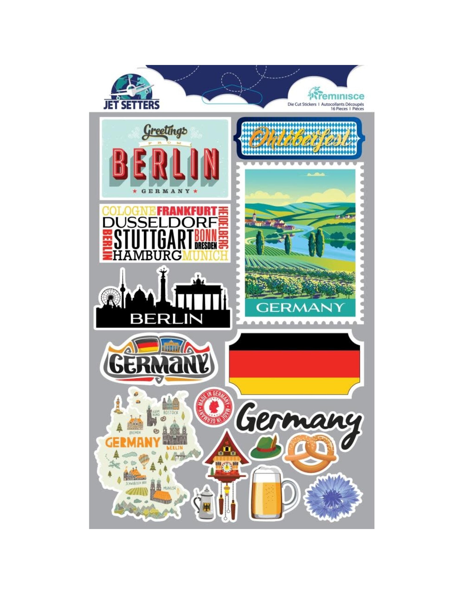 REMINISCE REMINISCE JET SETTERS GERMANY 3.0 3D STICKERS