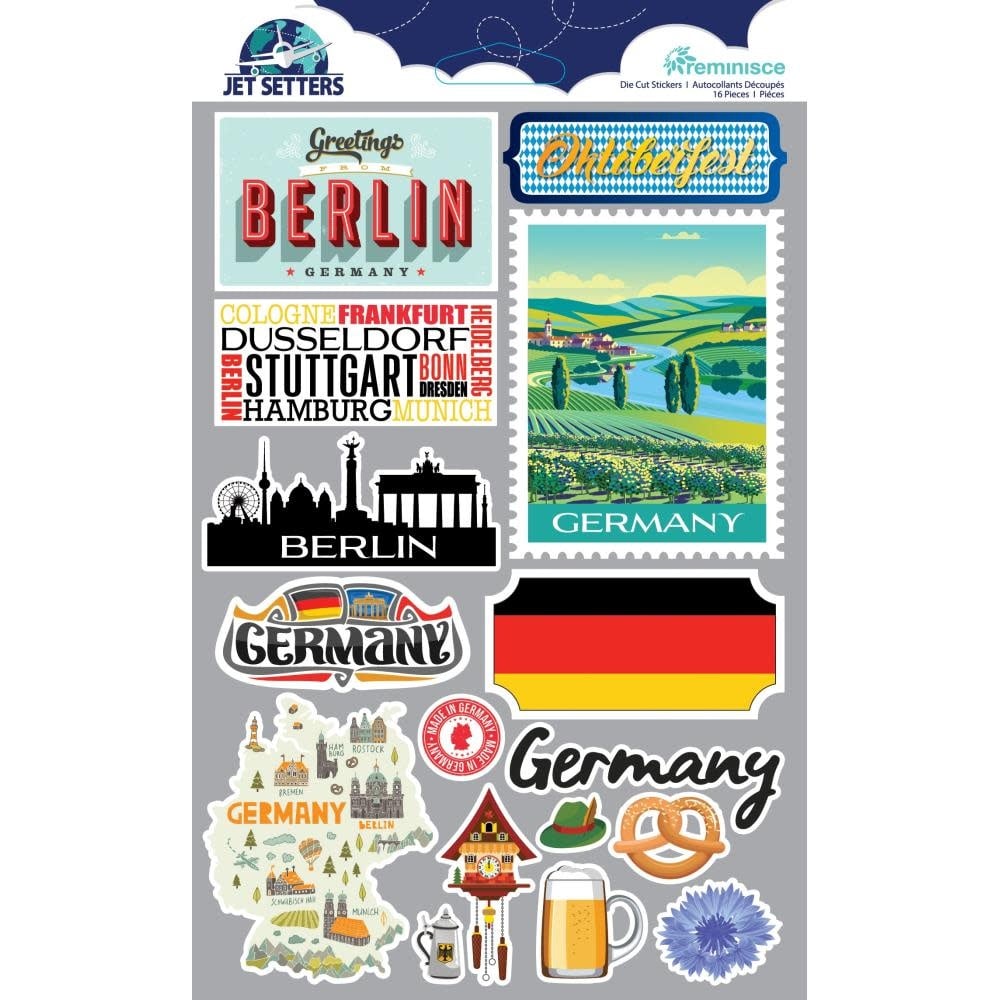DESIGNS BY REMINISCE REMINISCE JET SETTERS GERMANY 3.0 3D STICKERS