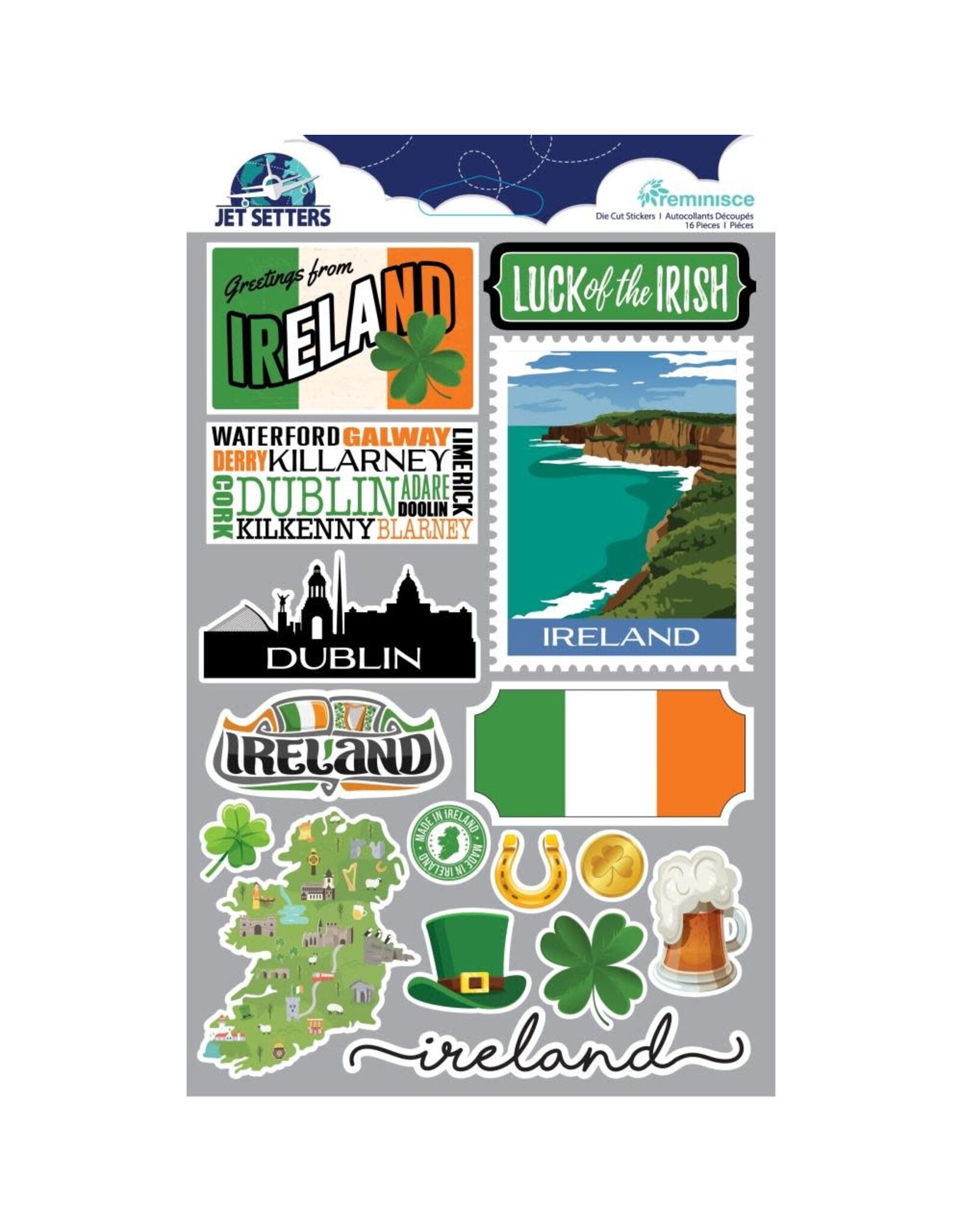 REMINISCE REMINISCE JET SETTERS IRELAND 3.0 3D STICKERS