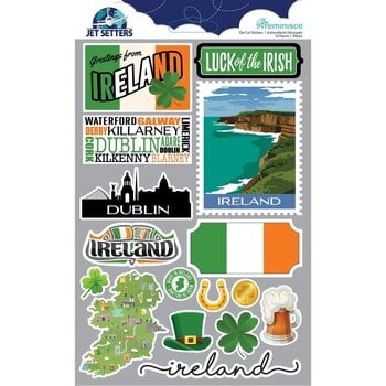 DESIGNS BY REMINISCE REMINISCE JET SETTERS IRELAND 3.0 3D STICKERS