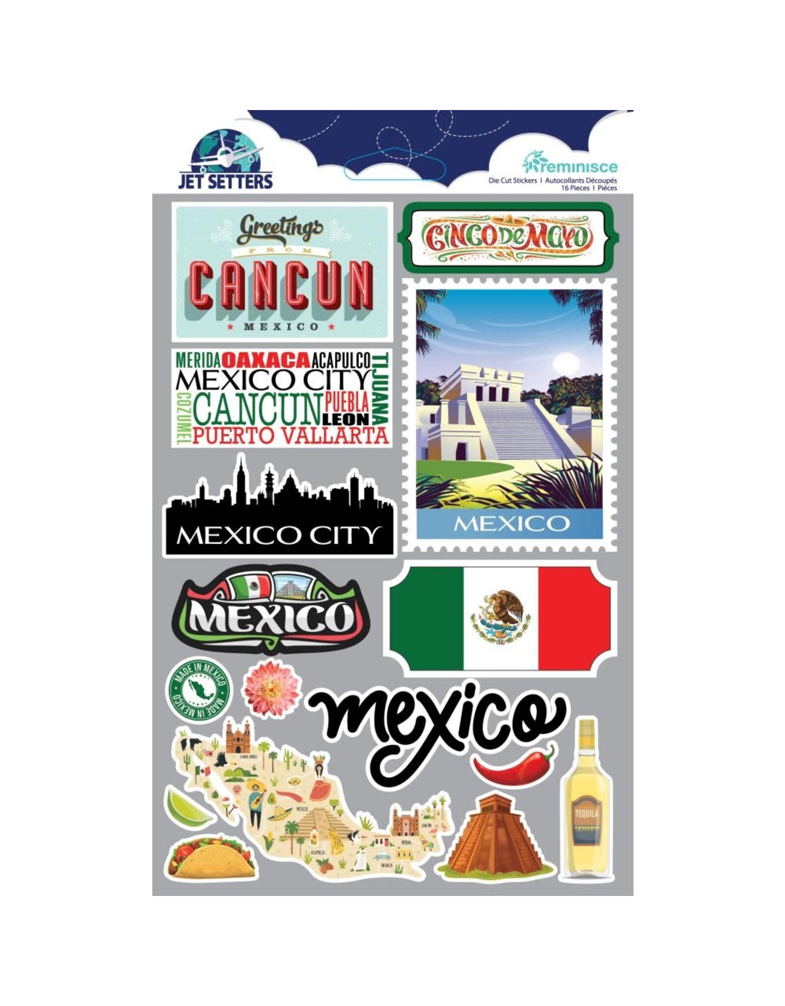 REMINISCE REMINISCE JET SETTERS MEXICO 3.0 3D STICKERS