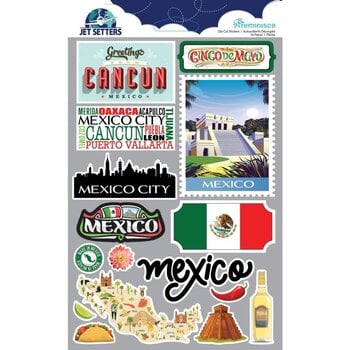 DESIGNS BY REMINISCE REMINISCE JET SETTERS MEXICO 3.0 3D STICKERS
