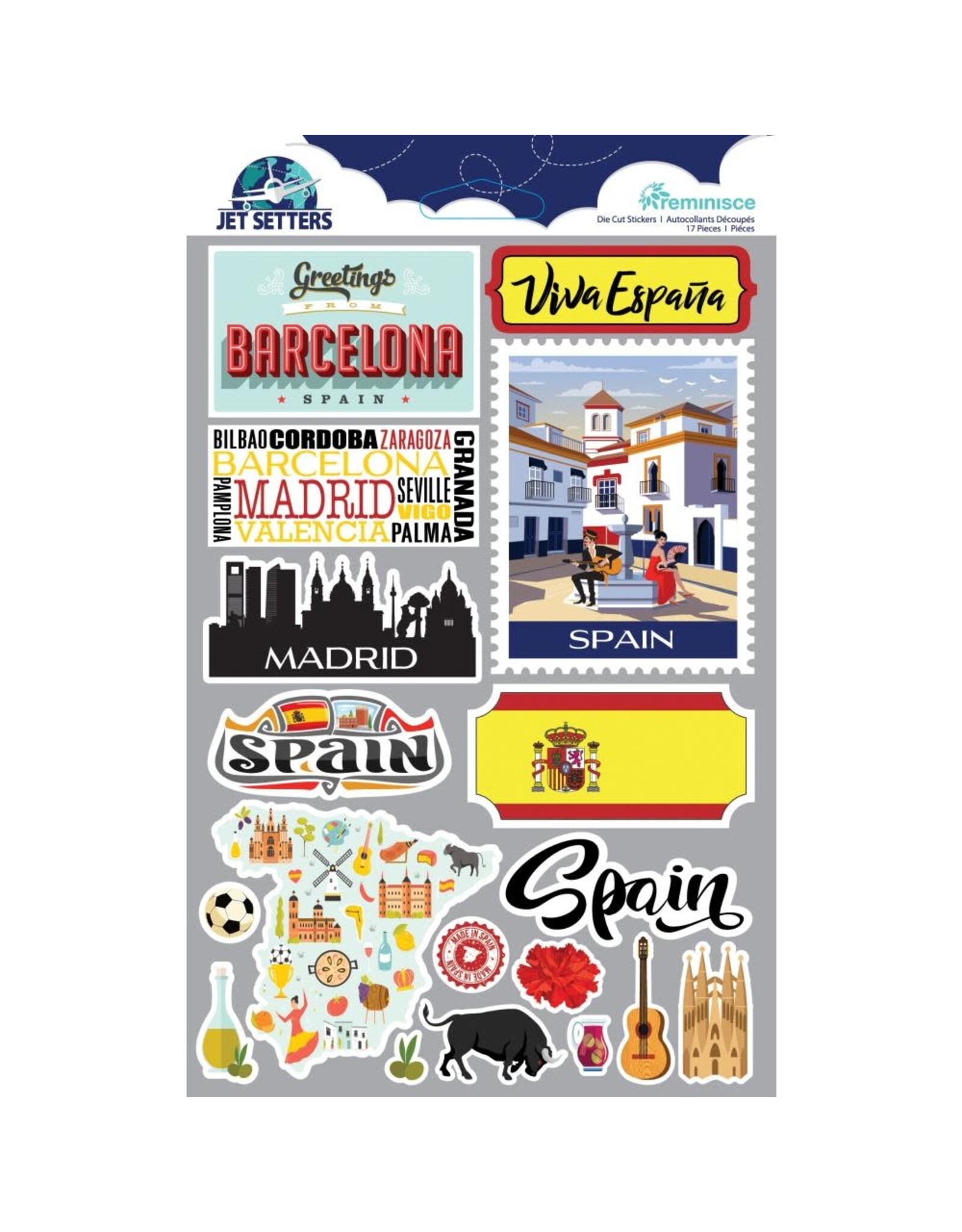 REMINISCE REMINISCE JET SETTERS SPAIN 3.0 3D STICKERS