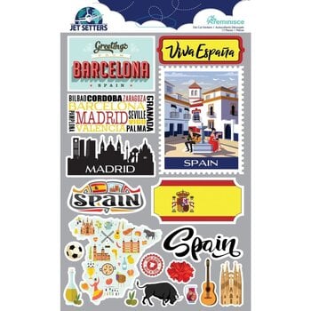 DESIGNS BY REMINISCE REMINISCE JET SETTERS SPAIN 3.0 3D STICKERS