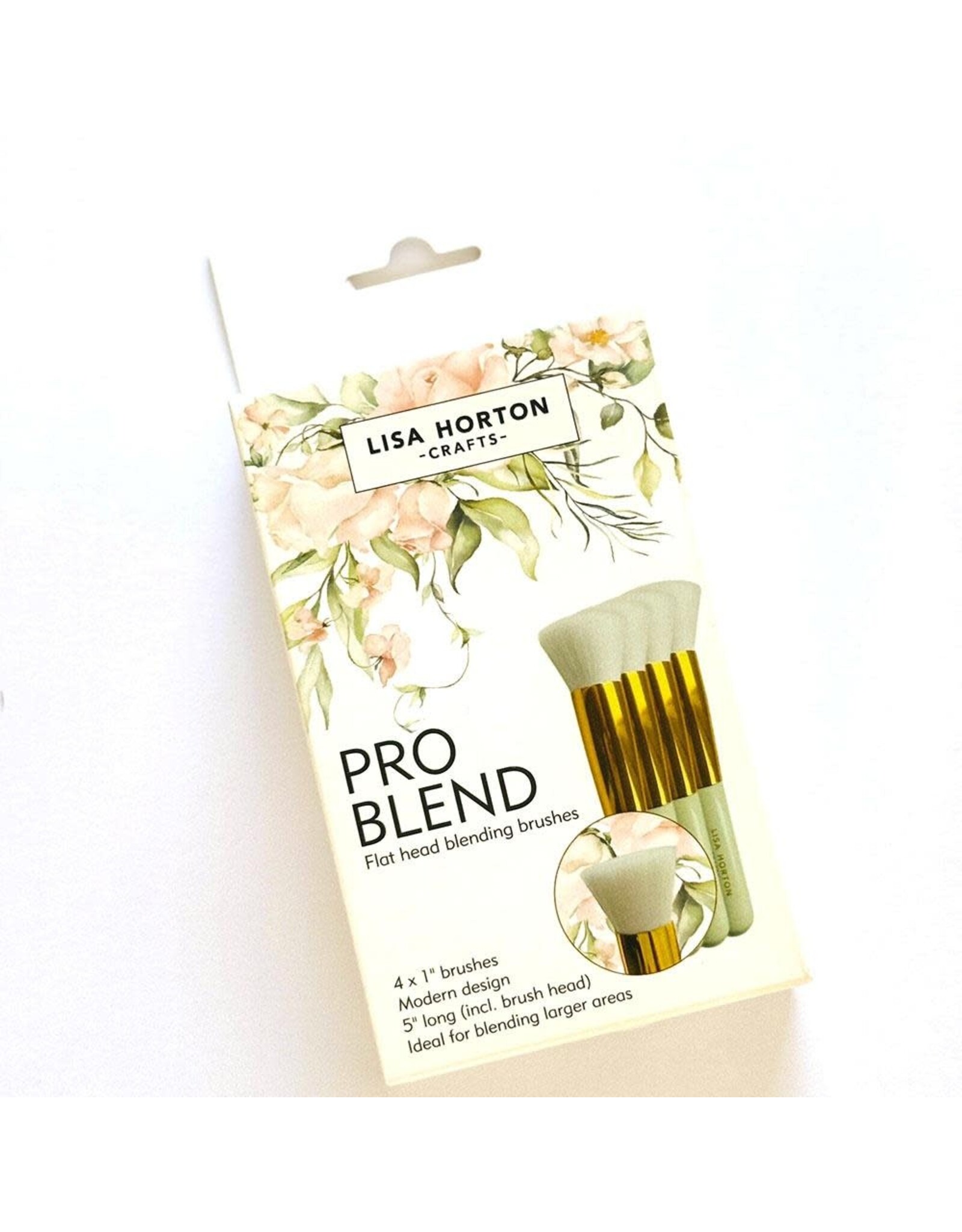 LISA HORTON CRAFTS LISA HORTON CRAFTS FLAT HEAD BLENDING BRUSHES 4/PK