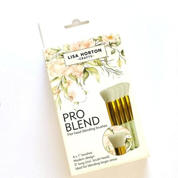 LISA HORTON CRAFTS LISA HORTON CRAFTS FLAT HEAD BLENDING BRUSHES 4/PK