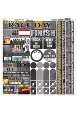 REMINISCE REMINISCE RUNNING 12x12 CARDSTOCK STICKERS
