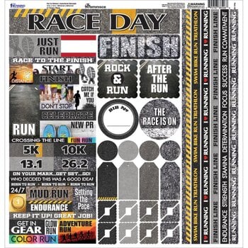 DESIGNS BY REMINISCE REMINISCE RUNNING 12x12 CARDSTOCK STICKERS