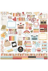 ECHO PARK PAPER ECHO PARK BOOKISH ELEMENTS 12x12 CARDSTOCK STICKERS ECHO PARK PAPER ECHO PARK BOOKISH ELEMENTS 12x12 CARDSTOCK STICKERS