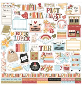 ECHO PARK PAPER ECHO PARK BOOKISH ELEMENTS 12x12 CARDSTOCK STICKERS
