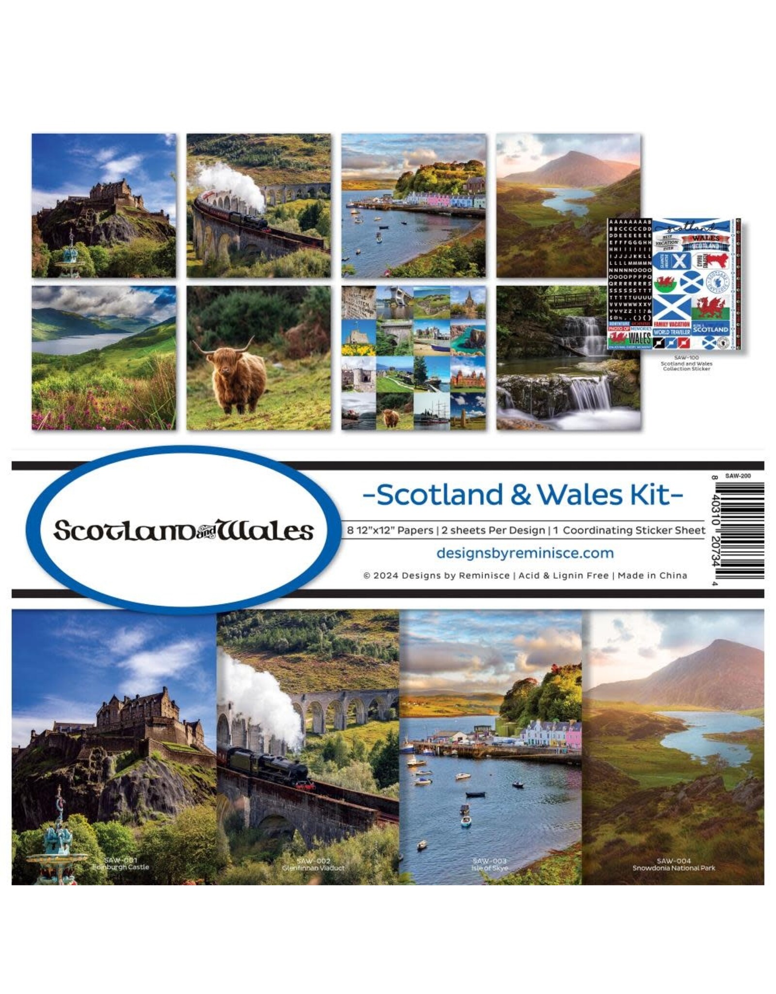 REMINISCE REMINISCE SCOTLAND AND WALES 12x12 COLLECTION KIT