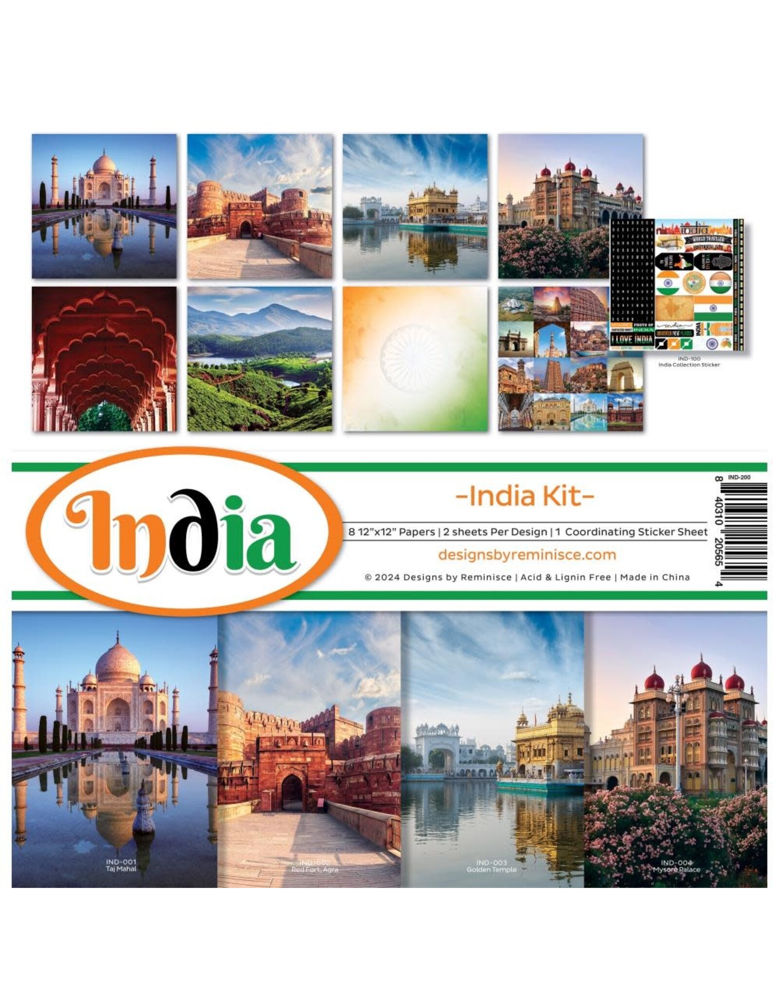 REMINISCE REMINISCE INDIA 12x12 COLLECTION KIT