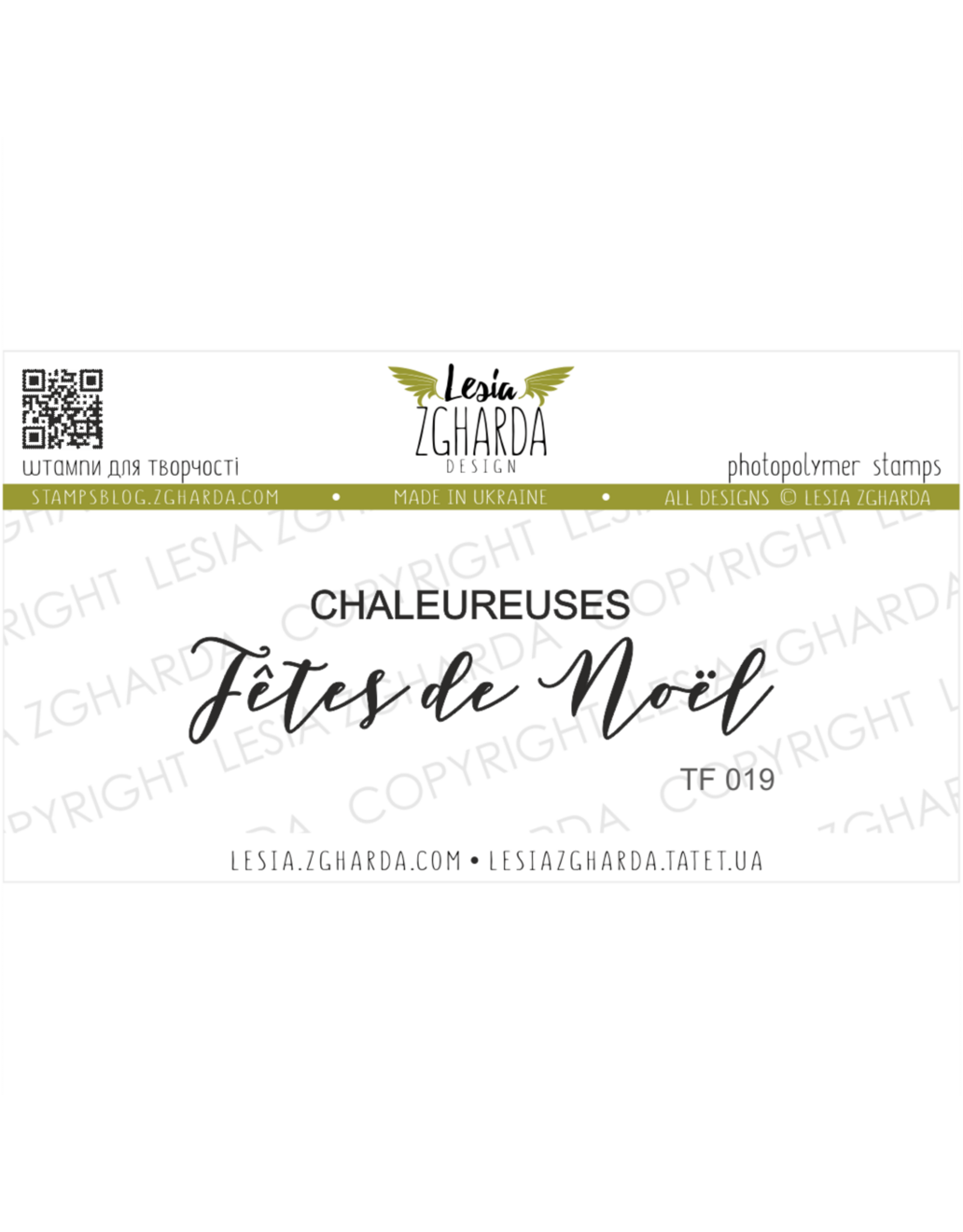 LESIA ZGHARDA DESIGN LESIA ZGHARDA DESIGN CHALEUREUSES FÊTES DE NOËL CLEAR STAMP