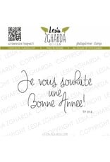 LESIA ZGHARDA DESIGN LESIA ZGHARDA DESIGN JE VOUS SOUHAITE UNE BONNE ANNÉE CLEAR STAMP