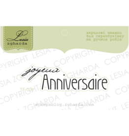 LESIA ZGHARDA DESIGN LESIA ZGHARDA DESIGN JOYEUX ANNIVERSAIRE CLEAR STAMP