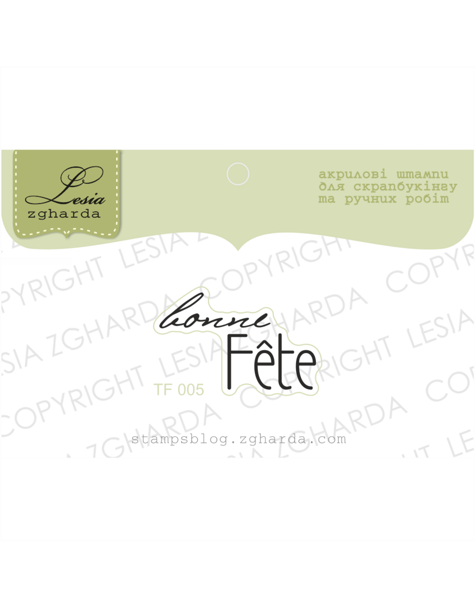 LESIA ZGHARDA DESIGN LESIA ZGHARDA DESIGN BONNE FÊTE CLEAR STAMP
