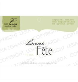 LESIA ZGHARDA DESIGN LESIA ZGHARDA DESIGN BONNE FÊTE CLEAR STAMP