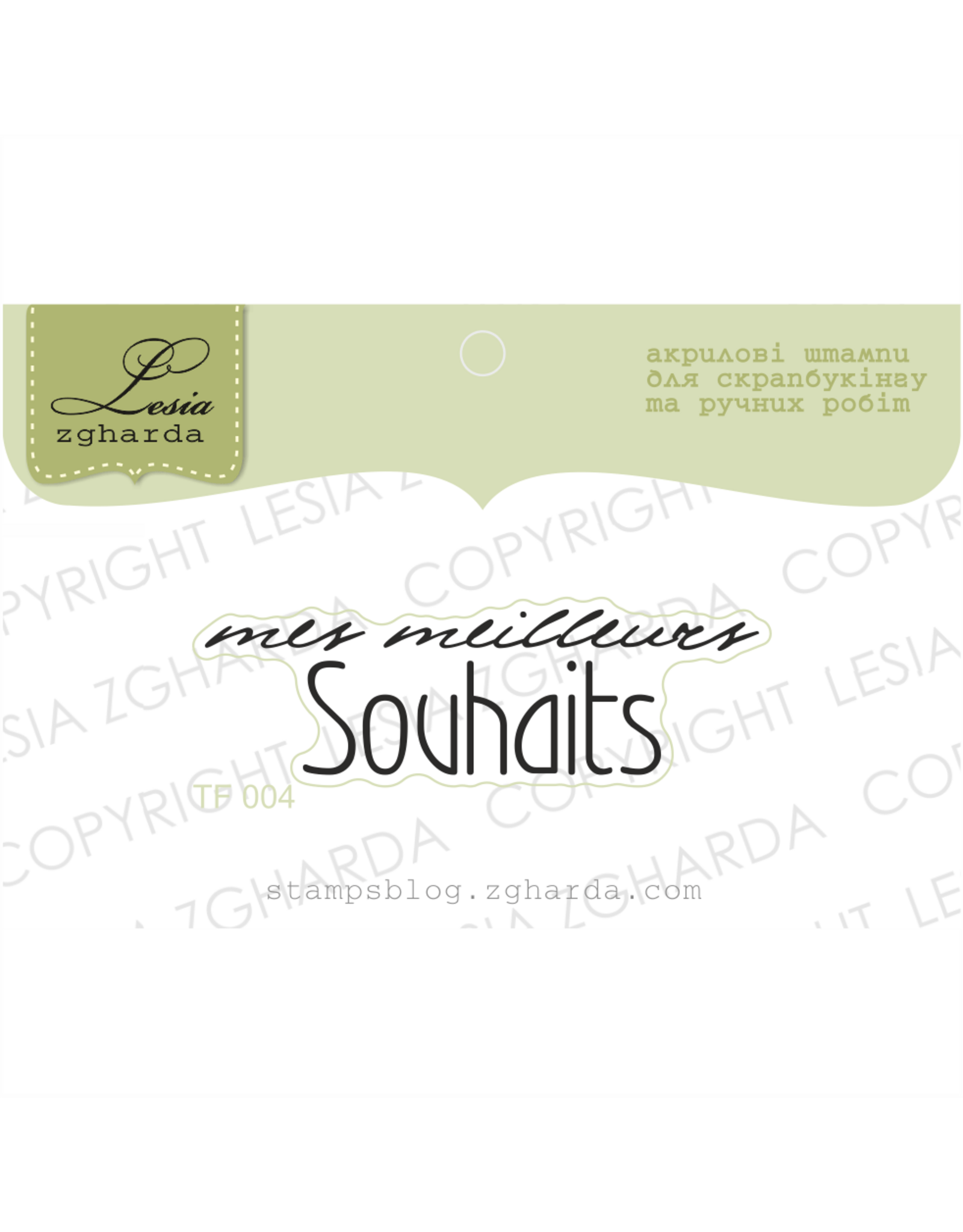 LESIA ZGHARDA DESIGN LESIA ZGHARDA DESIGN MES MEILLEURS SOUHAITS CLEAR STAMP