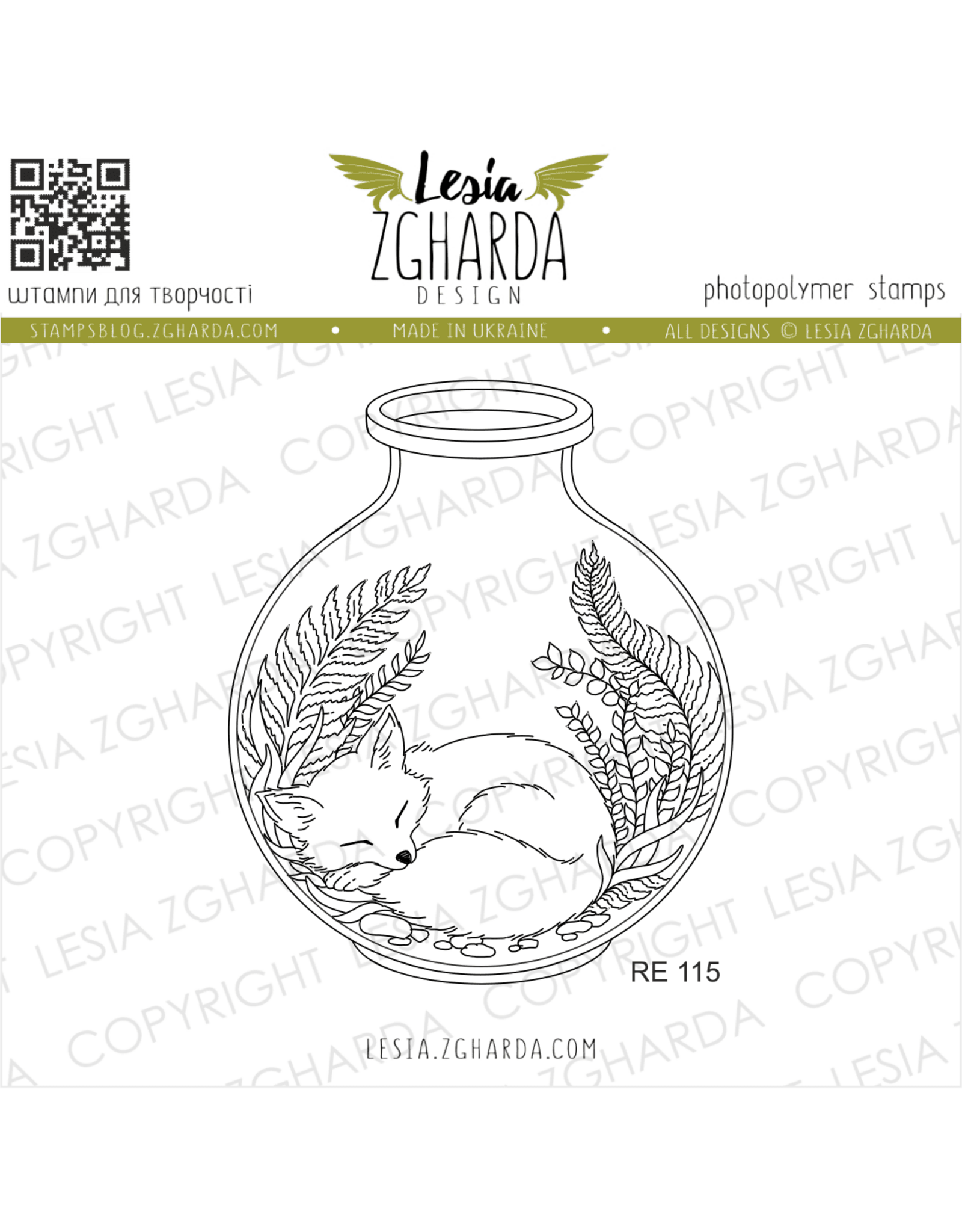 LESIA ZGHARDA DESIGN LESIA ZGHARDA DESIGN FOX IN A FOREST JAR CLEAR STAMP