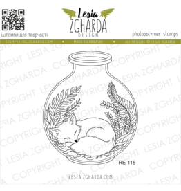 LESIA ZGHARDA DESIGN LESIA ZGHARDA DESIGN FOX IN A FOREST JAR CLEAR STAMP