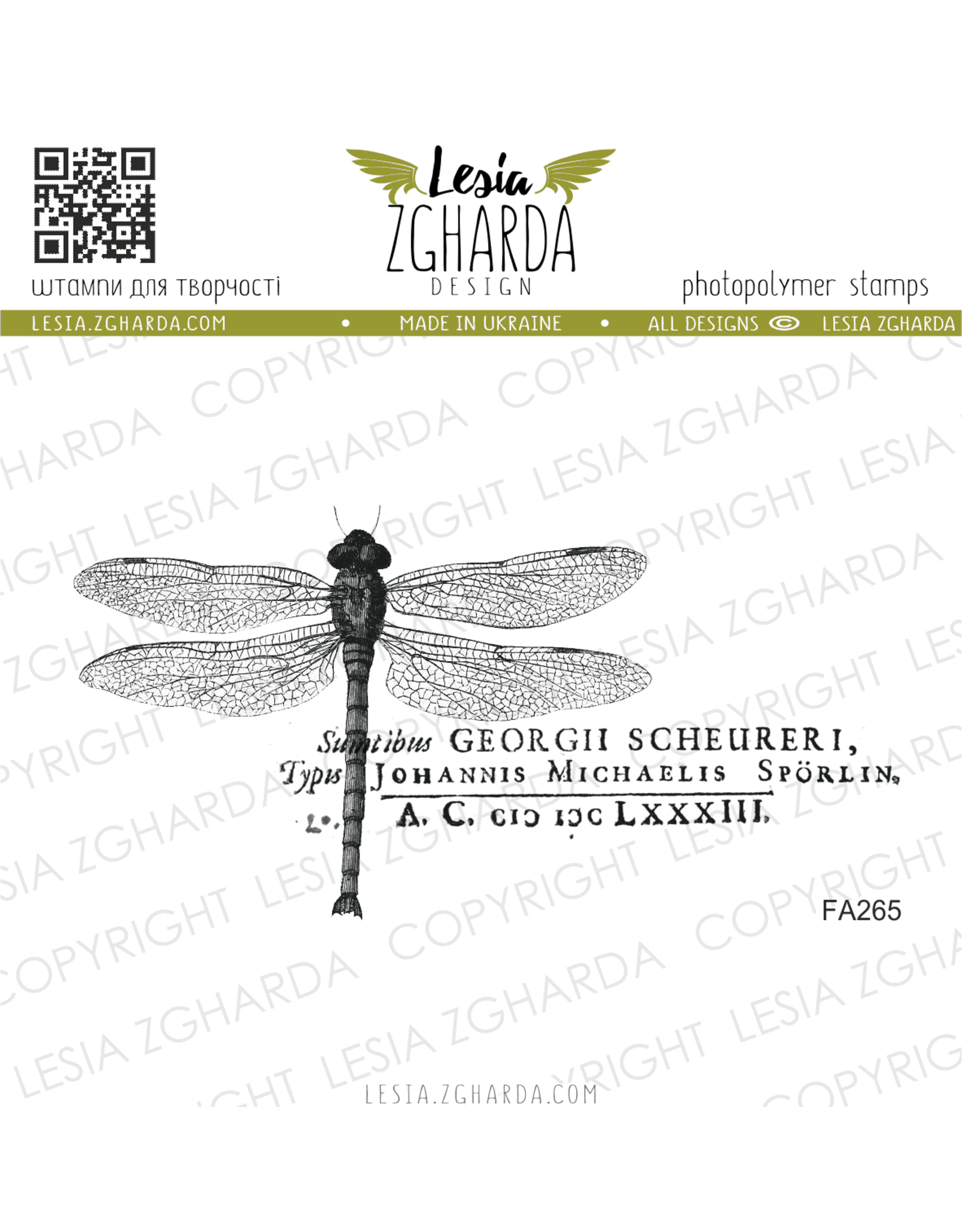 LESIA ZGHARDA DESIGN LESIA ZGHARDA DESIGN DRAGONFLY COLLAGE CLEAR STAMP
