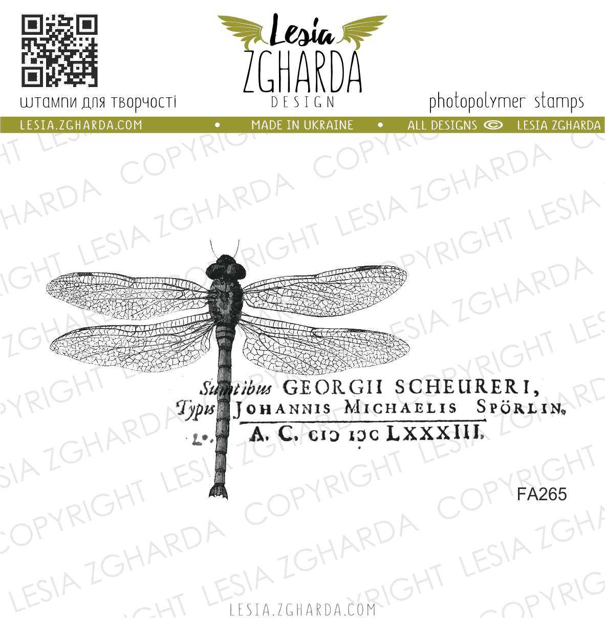 LESIA ZGHARDA DESIGN LESIA ZGHARDA DESIGN DRAGONFLY COLLAGE CLEAR STAMP