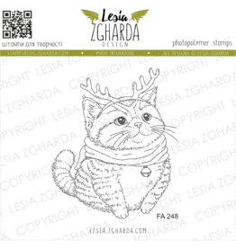 LESIA ZGHARDA DESIGN LESIA ZGHARDA DESIGN CHRISTMAS REINDEER CAT CLEAR STAMP