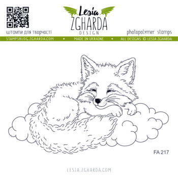 LESIA ZGHARDA DESIGN LESIA ZGHARDA DESIGN FOX CUB ON THE CLOUD CLEAR STAMP