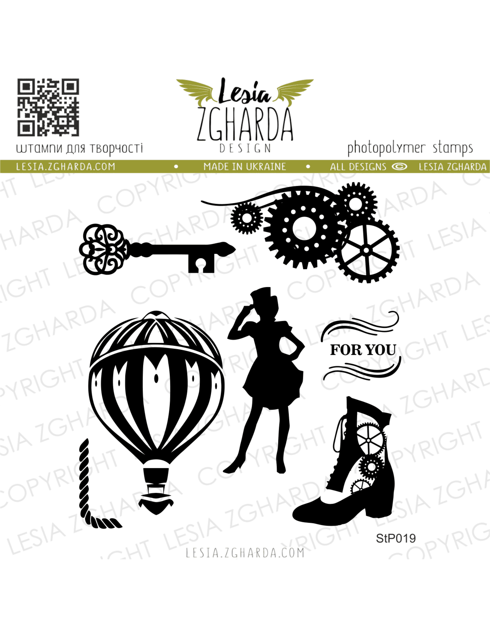 LESIA ZGHARDA DESIGN LESIA ZGHARDA DESIGN STEAMPUNK VINTAGE STYLE CLEAR STAMP SET