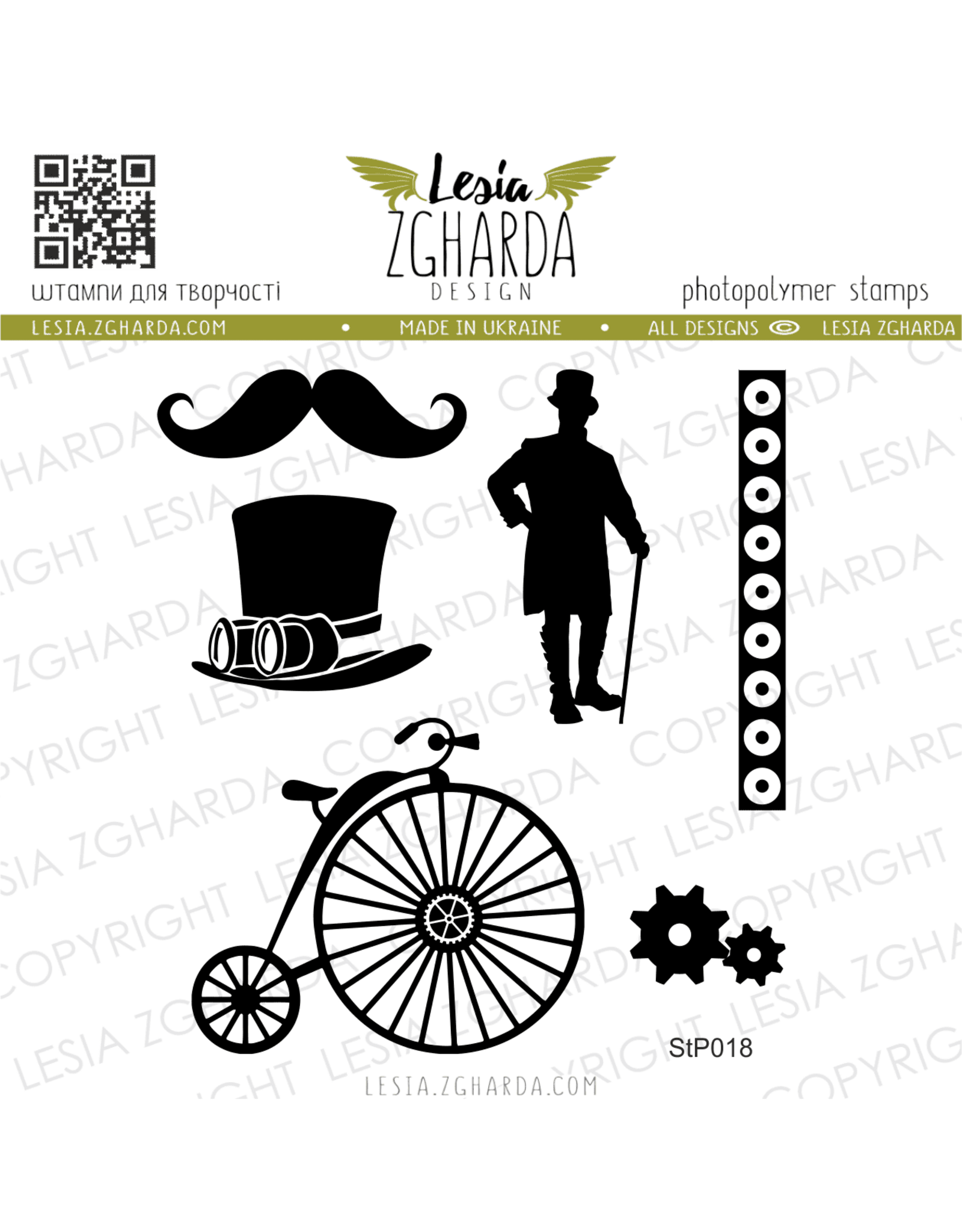 LESIA ZGHARDA DESIGN LESIA ZGHARDA DESIGN STEAMPUNK GENTLEMAN CLEAR STAMP SET