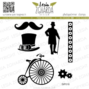 LESIA ZGHARDA DESIGN LESIA ZGHARDA DESIGN STEAMPUNK GENTLEMAN CLEAR STAMP SET