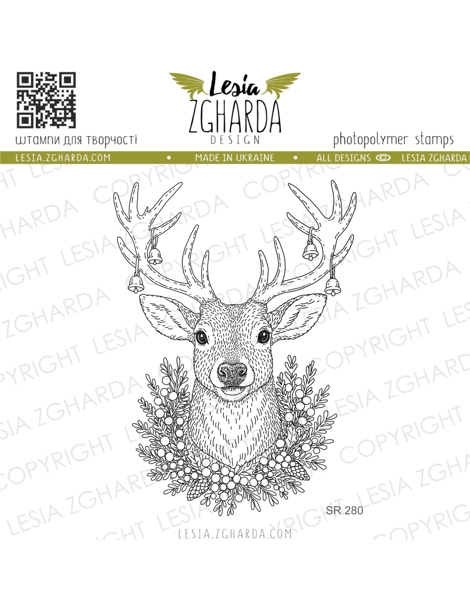 LESIA ZGHARDA DESIGN LESIA ZGHARDA DESIGN CHRISTMAS REINDEER CLEAR STAMP