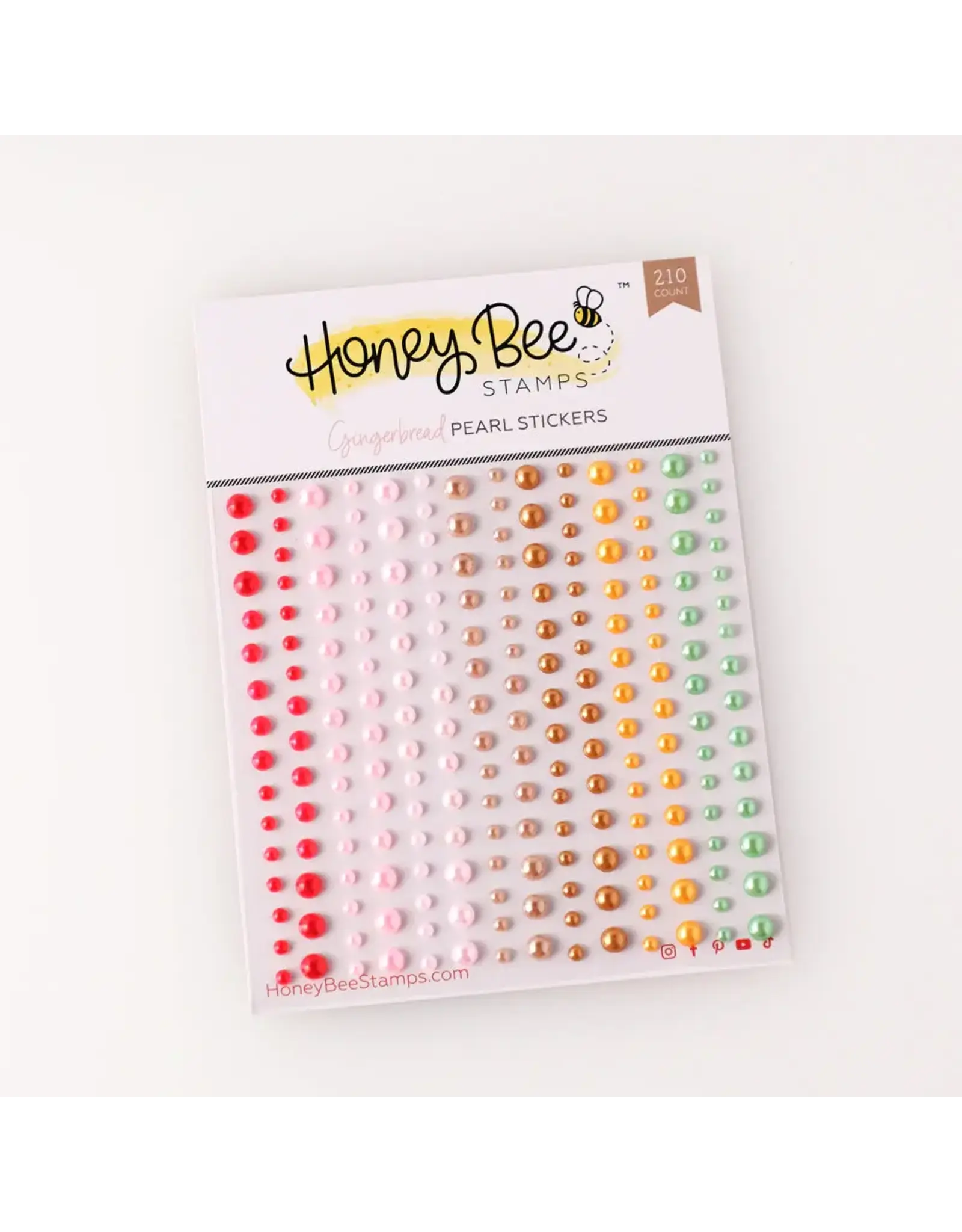 HONEY BEE HONEY BEE STAMPS GINGERBREAD PEARL STICKERS