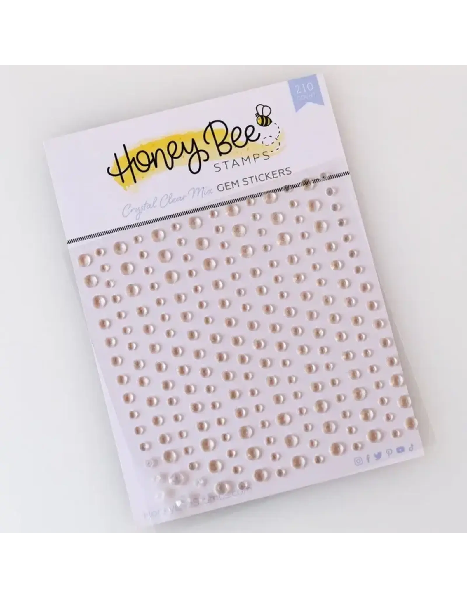 HONEY BEE HONEY BEE STAMPS CRYSTAL CLEAR GEM STICKERS