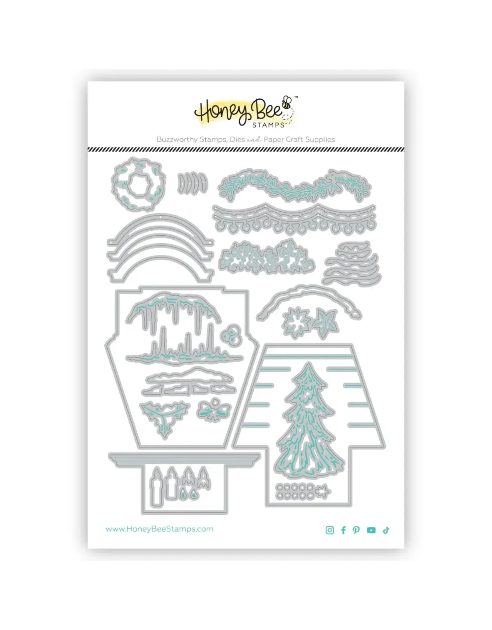 HONEY BEE HONEY BEE STAMPS LOVELY LAYERS: WINDOW HOLIDAY ADD-ON DIE SET