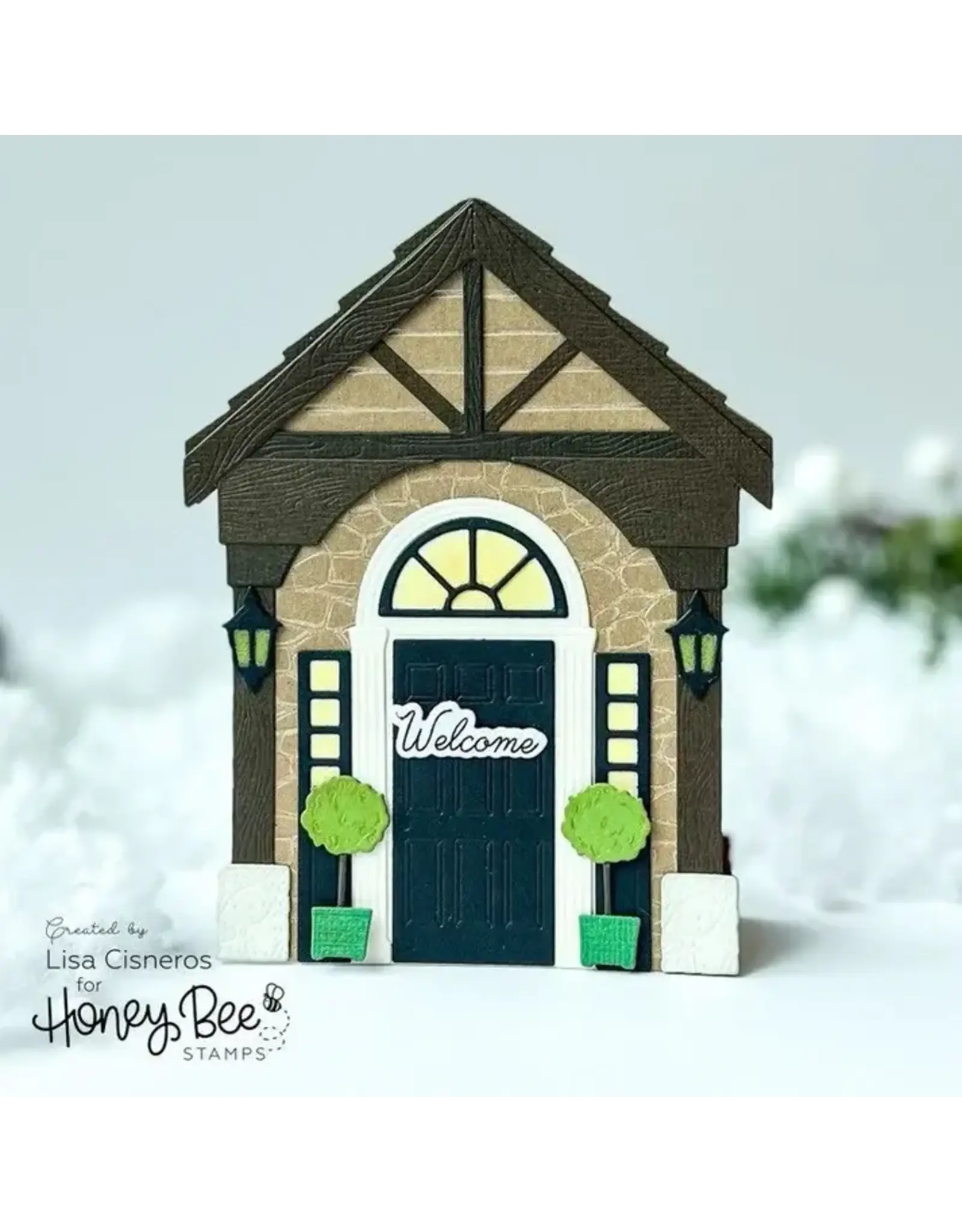 HONEY BEE HONEY BEE STAMPS LOVELY LAYERS: FRONT PORCH DIE SET