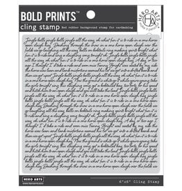 HERO ARTS HERO ARTS JINGLE BELLS SCRIPT BOLD PRINTS 6x6 CLING STAMP