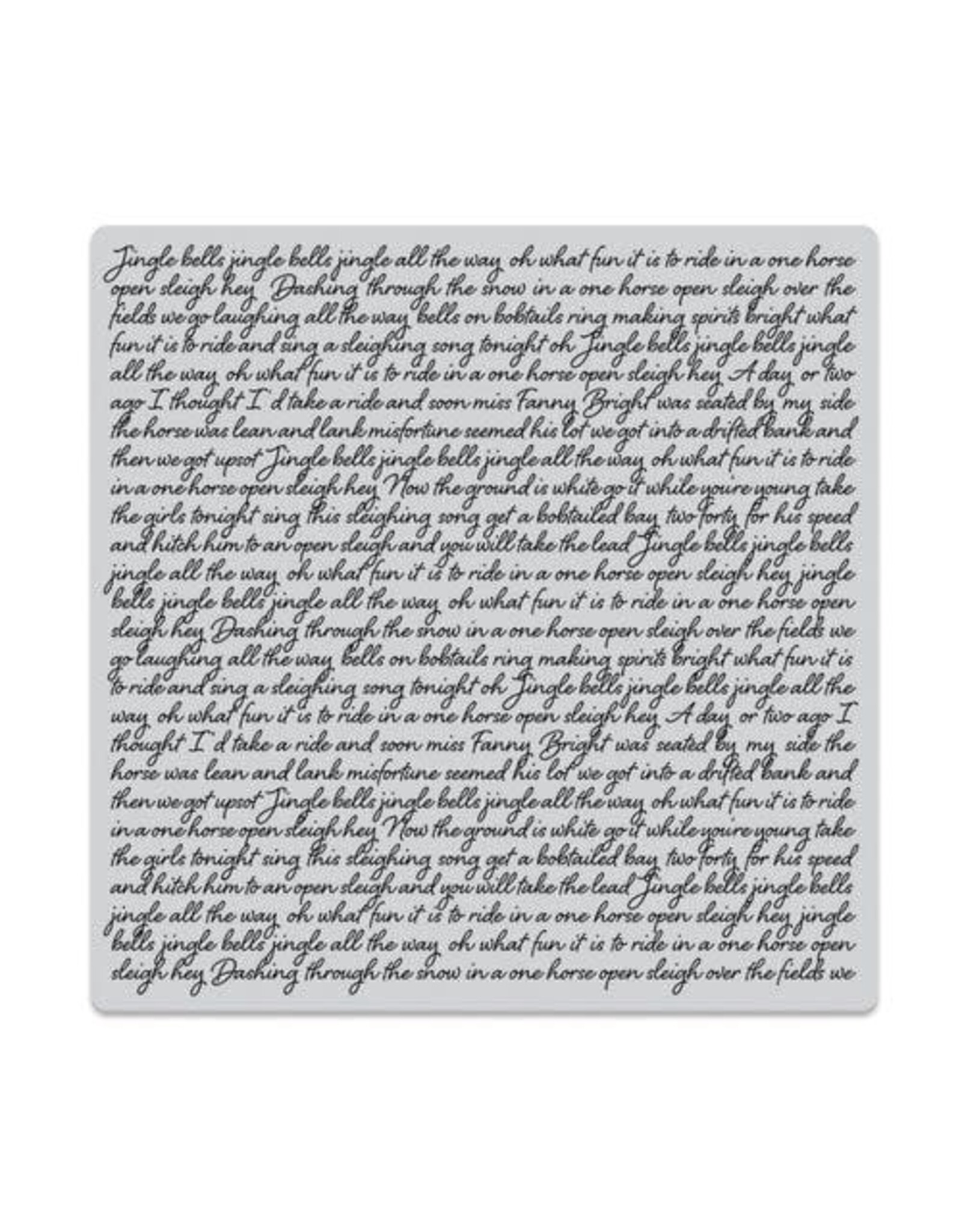 HERO ARTS HERO ARTS JINGLE BELLS SCRIPT BOLD PRINTS 6x6 CLING STAMP