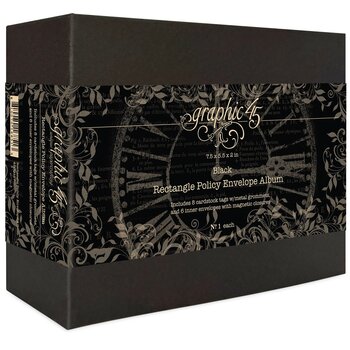 GRAPHIC 45 GRAPHIC 45 BLACK RECTANGLE POLICY ENVELOPE ALBUM
