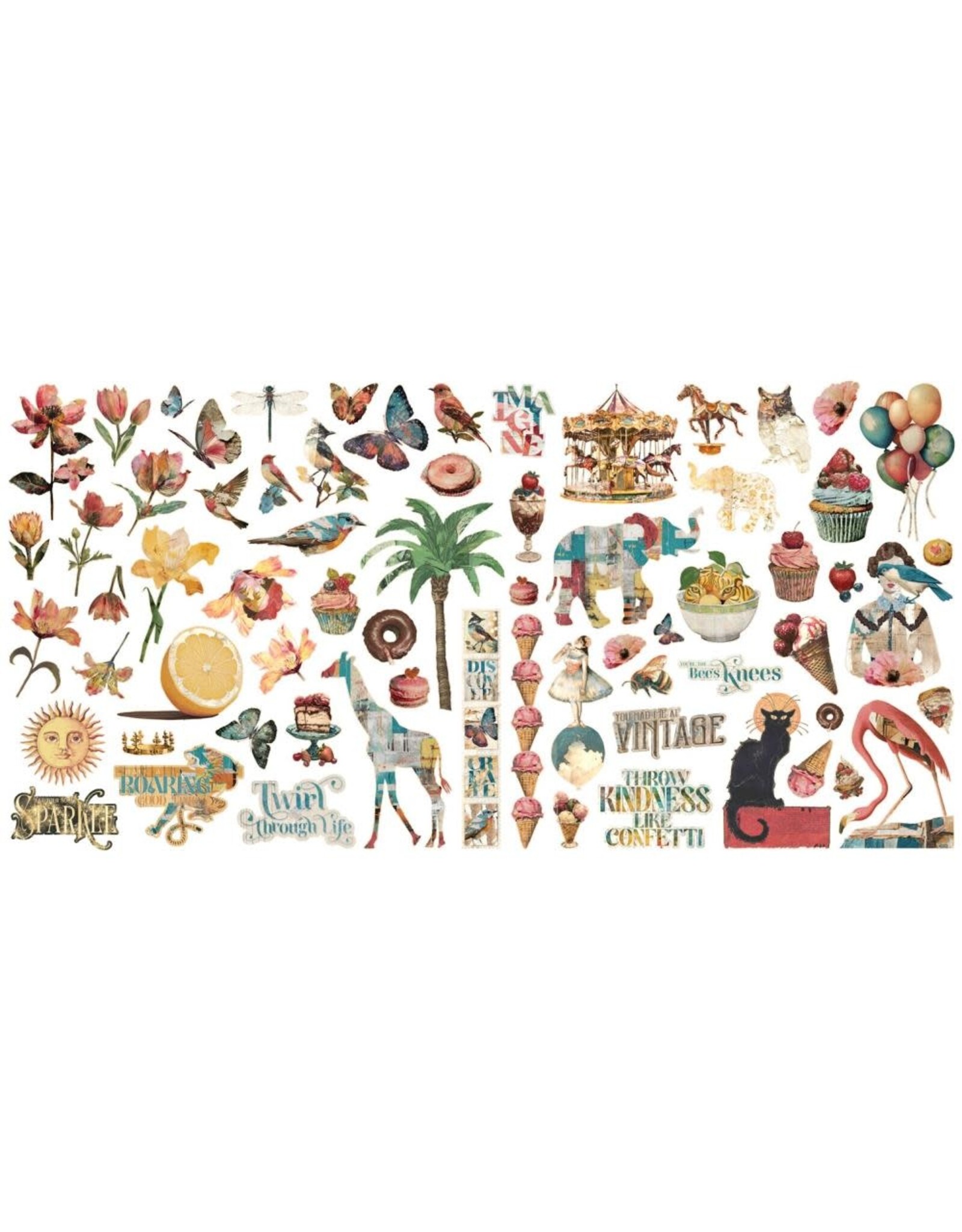 GRAPHIC 45 GRAPHIC 45 JOURNALING THROUGH TIME EPHEMERA SET