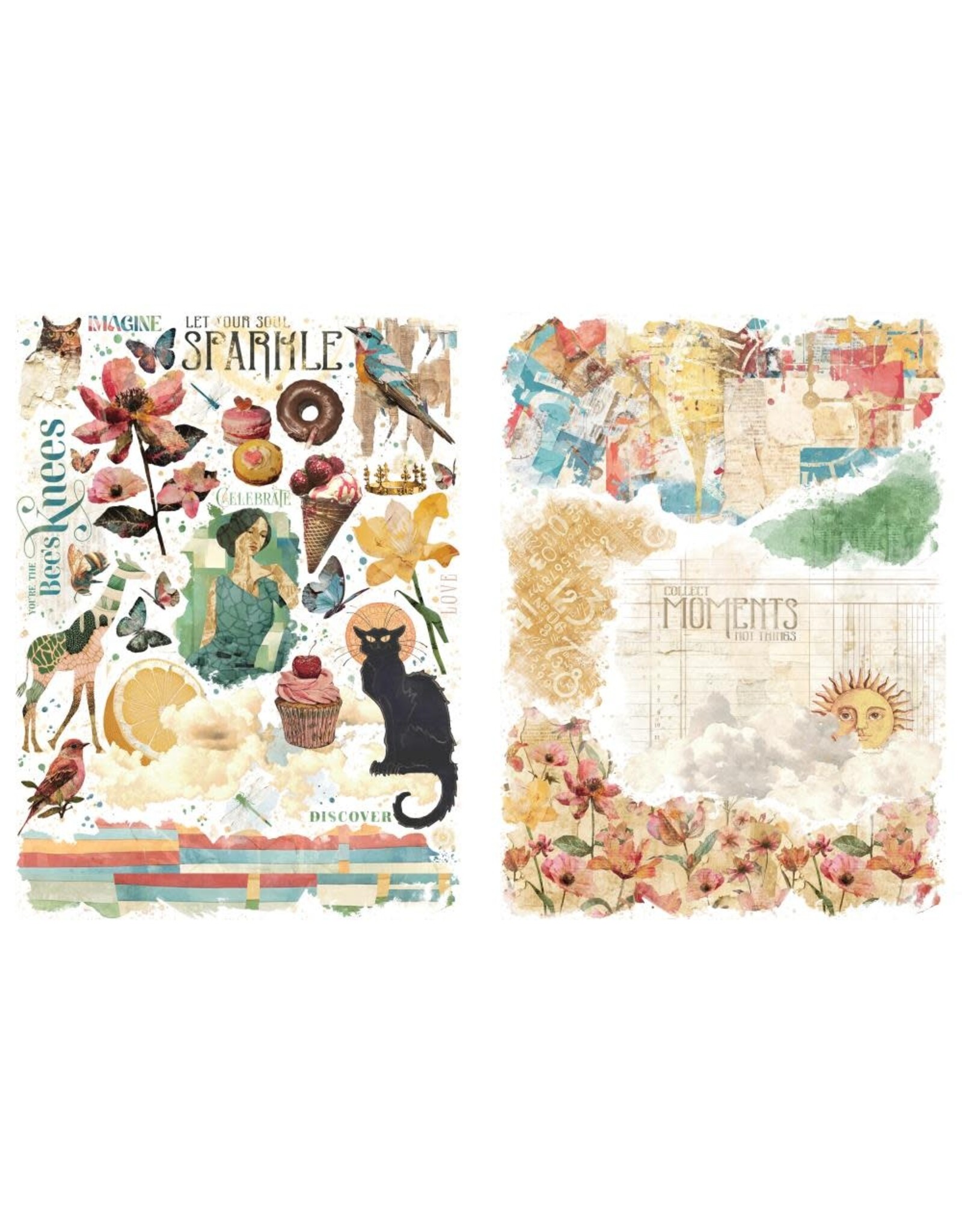 GRAPHIC 45 GRAPHIC 45 JOURNALING THROUGH TIME RUB-ON TRANSFER SET