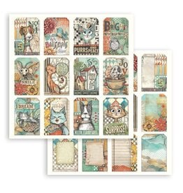 STAMPERIA STAMPERIA FURRY FRIENDS TAGS 12x12 CARDSTOCK