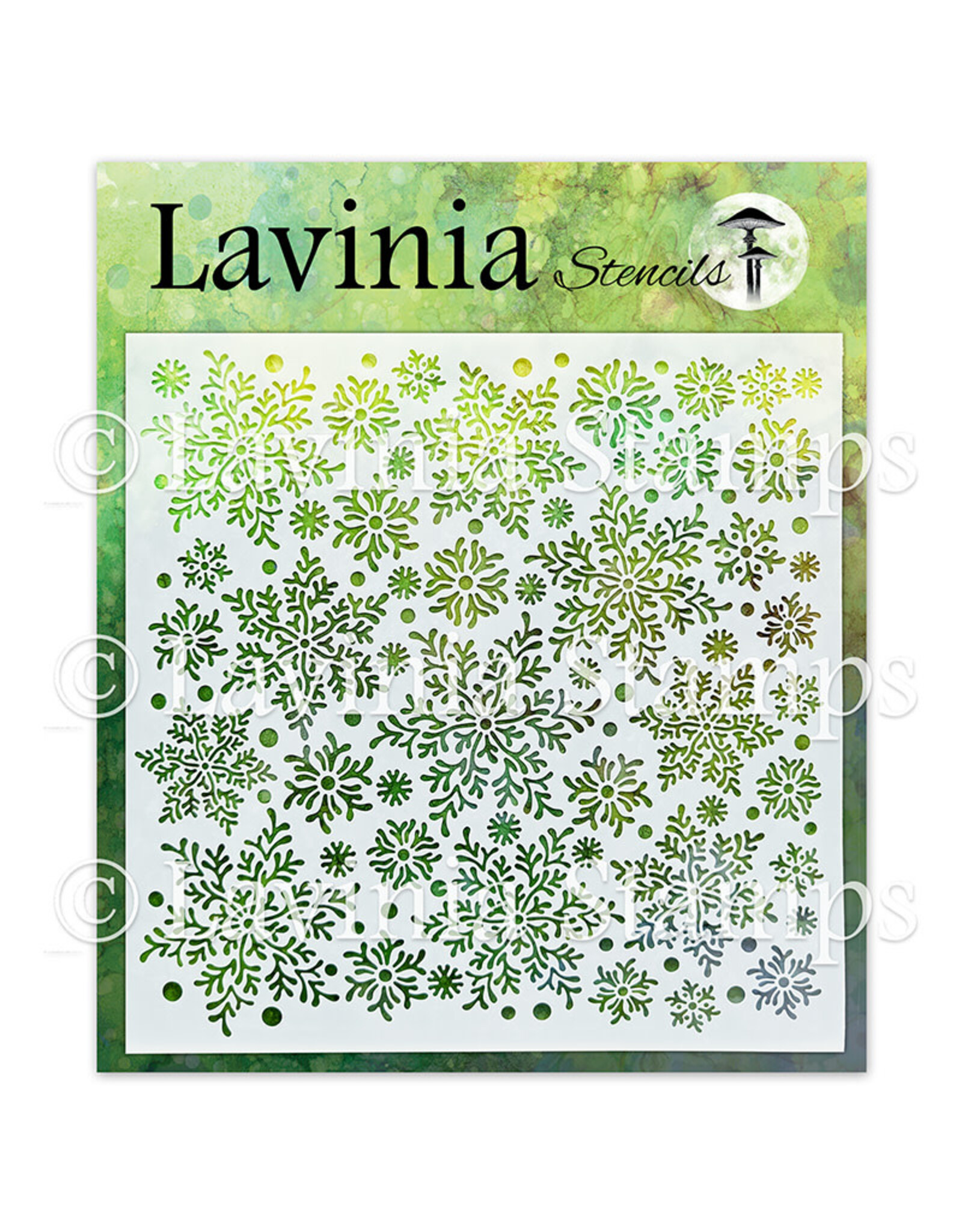 LAVINIA STAMPS LAVINIA SNOWFLAKES 8x8 STENCIL