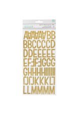 AMERICAN CRAFTS AMERICAN CRAFTS SUNSHINE & GOOD TIMES SHINE ON ALPHA/GOLD GLITTERED FOAM ALPHABET THICKERS
