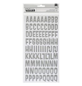 AMERICAN CRAFTS AMERICAN CRAFTS POW! CECILY SILVER GLITTER ALPHABET THICKERS